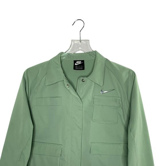 Nike S Womens Sportswear Swoosh Woven Jacket Mint Pastel Military - Picture 5 of 10